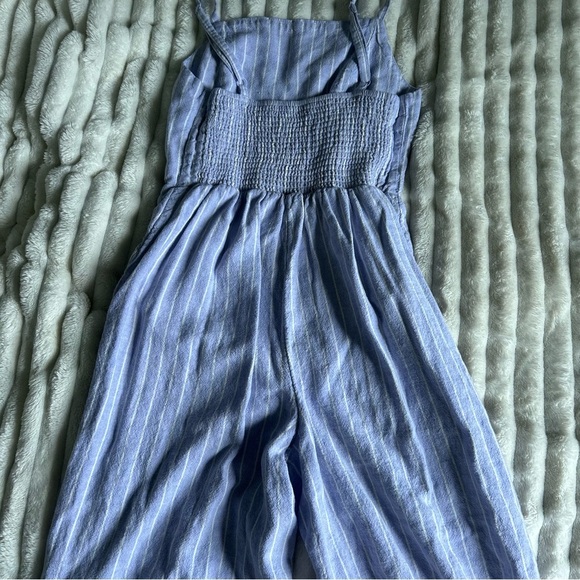 Old Navy Womens Medium Light Purple Wide Leg Striped Jumpsuit - Picture 10 of 11